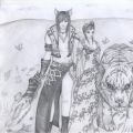 Данный рисунок является "портретом" супругов мистика и друидки(и их ручного котенка)