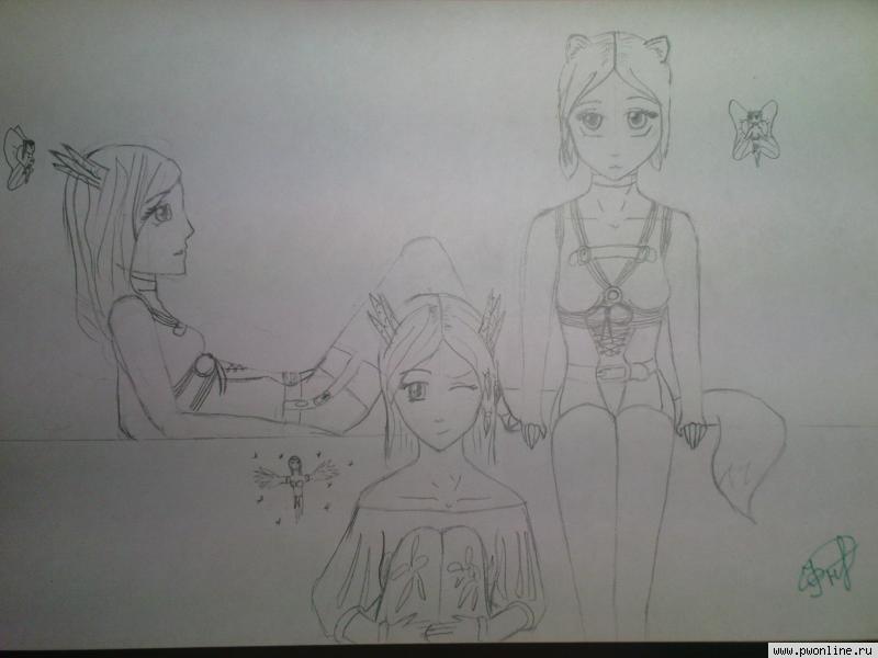 3 подружки =3 :: Слева на право: Ксю (!Sunny!), я (~Ритсуко~), Ира (~L@dy~)